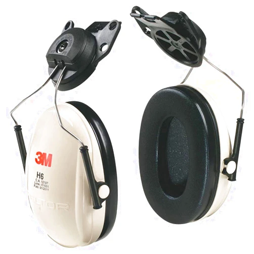 3M PELTOR Hearing Protection Optime 95 Earmuffs, Cap Style Hard Hat Attached, H6P3E/V, 21 dB NRR, Adjustable Earcups, E-A-Rfit Compatible, Stainless Steel, Pack of 1, Beige
