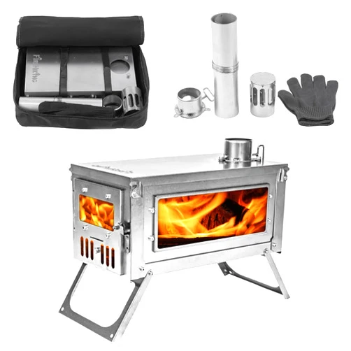 FIREHIKING Titanium Stove TOLA Portable Folding Tent Ta1 Stove 3.4lb for Camping Backpacking Hunting Cooking