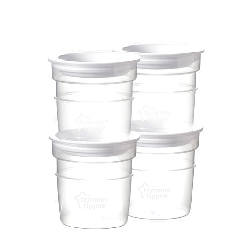 Tommee Tippee Closer to Nature Milk Storage Pots x4