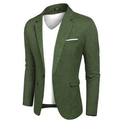 COOFANDY Men's Casual Blazer Sport Coats Slim Fit One Button Lightweight Suit Jacket