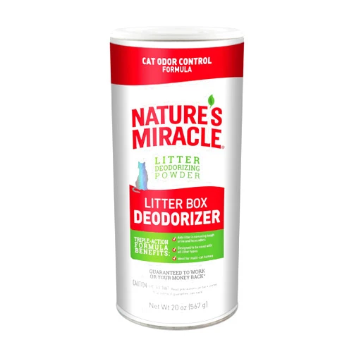 Nature's Miracle Litter Box Deodorizer, 20 Ounces, Litter Deodorizing Powder, Cat Odor Control Formula