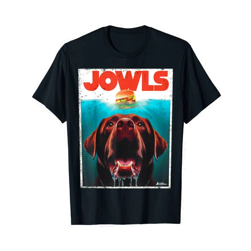 MonsterMuttz Funny Chocolate Lab Jowls, Labrador Retriever Dog Mom Dad T-Shirt