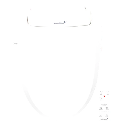 SmartBidet SB-100R Electric Bidet Seat for Elongated Toilets with Remote Control, Stainless Steel Nozzle with Removable Nozzle Cap, Slim and Strong Design