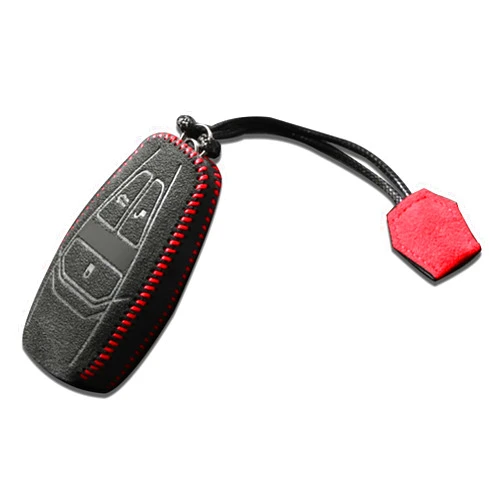 QYBD AUTO Alcantara Suede Leather Car Remote Key Fob Case Cover Shell Accessories For Aston Martin (A2)