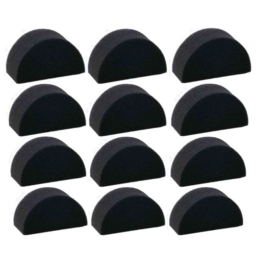 Bowitzki Face Paint Sponges Face Painting Half Moon Black Sponges High 12 Pieces for Art Work and Body Paint