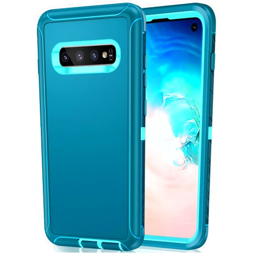 LeYi for Samsung Galaxy-S10 Case:【Not Fit S10E/ S10 Plus/ S10 Lite】 3-in-1 Full Body Shockproof Rubber Outer Cover Heavy Duty Tough Rugged Dustproof Defender Protective Funda fara S 10, Teal