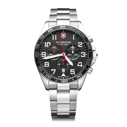 Victorinox Herren-Uhr FieldForce Chrono, Herren-Armbanduhr, Analog, Quarz, Wasserdicht bis 100 m, Gehäuse-Ø 42 mm, Armband 21 mm