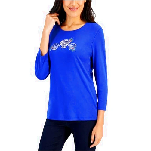 Karen Scott Karen S Womens Holiday Beach Top