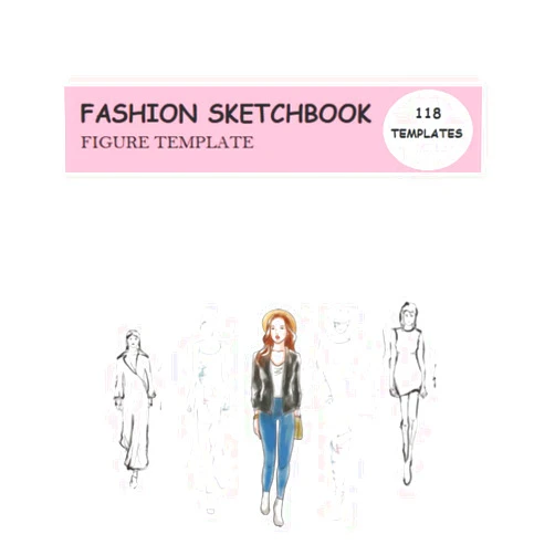 Pop berlin Fashion Sketchbook Figure Template 118: create your own designs ; Sketchbook for designing clothes