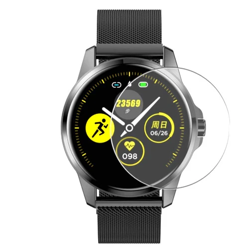 Puccy 3 Pack Tempered Glass Screen Protector Film, compatible with EIVOTOR R23 Smartwatch Smart Watch Protectors Guard new version