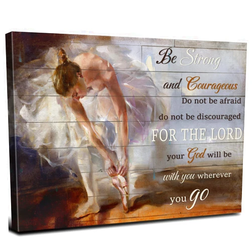 YOOOAHU Girls Bedroom Retro Ballerina Wall Art Vintage Ballet Dancer Picture Wall Decor for Living Room Christian Inspirational Canvas Prints Dancing Painting Artwork Women Bathroom Home Decorations 12x16”