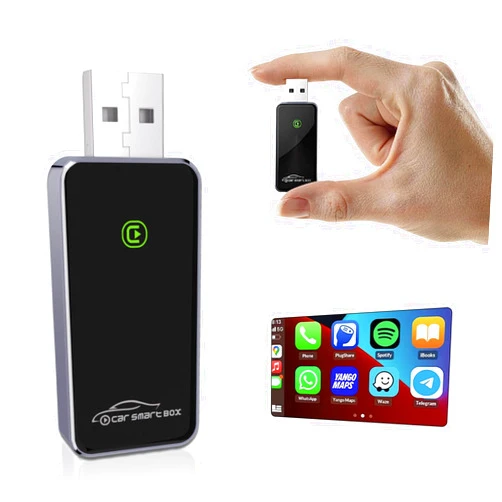 PAGEPINMU Wireless CarPlay Adapter for iPhone,Plug & Play,No Latency,Converts Wired CarPlay to Wireless,Carplay Dongle for iPhone with iOS 10+ and 2015+ Cars,BT 5.2 & 5.8G WI-FI6 (Two Conversion Cables)…