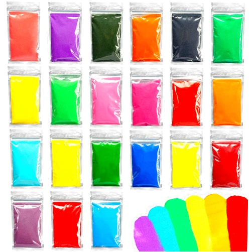 3 otters Colored Sand for Crafts, Art Sand Kit for Kid, Assorted Colors Sand for Sand Art, Supplementary Sand Art Painting, Vase Filler, Art Refill Kit (21 Bags, 4.63Lb Total)