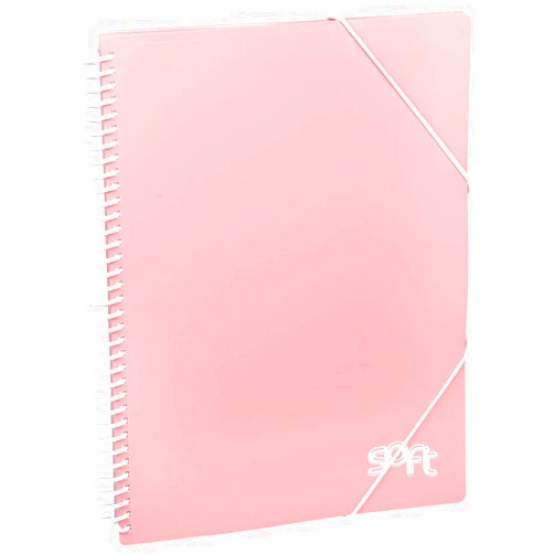 CARCHIVO IDEAS PRACTICAS Carchivo Soft Series Spiral Folder 40 Sheets Pastel Pink