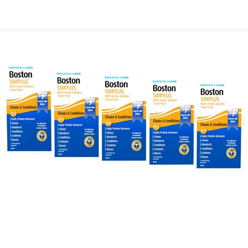Boston Simplus SPECIAL Pack of 5 -BOSTON MULT-ACTION TRAVEL KIT 1OZ BAUSCH AND LOMB