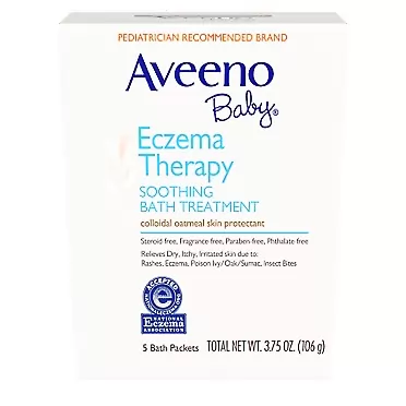 Aveeno Baby Eczema Therapy Soothing Bath Treatment with Soothing Natural Colloidal Oatmeal, 5 ct.
