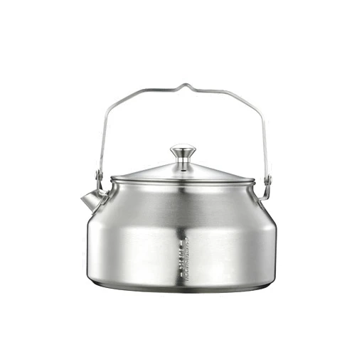 Camping moon Campingmoon Stainless Steel Camping Tea Kettle Portable Camp Coffee Tea Pot Lightweight Water Boiler for Backpacking Picnic Fishing 1L