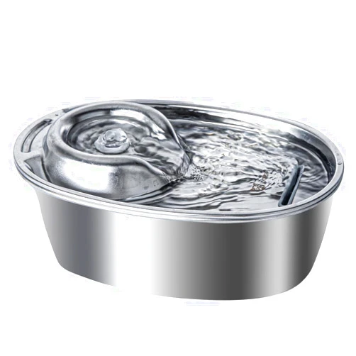 WOPET Cat Water Fountain Stainless Steel, 2.1L Cat Fountain for Drinking, F10 Pet Water Fountain for Cats Inside, Automatic Cat Water Dispenser Bowl (𝟮𝟬𝟮𝟰 𝗨𝗽𝗴𝗿𝗮𝗱𝗲)