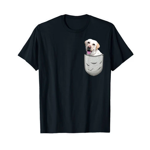 Labrador Retriever Dog Gifts Labbi Owner DIMMERCH Labbi Labrador Retriever Chest Bag Pocket Dog Owners T-Shirt