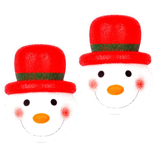 Hxezoc 2 Pack Snowman Christmas Porch Light Covers Good Light Transmission Lamp Covers for Front Yard, Garages, Garden, Porch Lamp Christmas Decoration (Red)