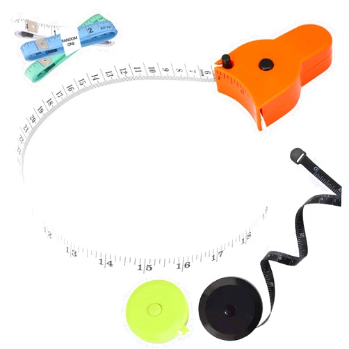 LYTOWN 4 PCS Body Tape Measure 60 Inch (150cm) - Retractable Measuring Tape for Body Accurate Way to Track Weight Loss Muscle Gain by One Hand, Easy Body Tape Measure