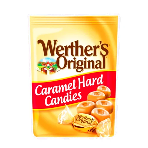 Werther's Original Werther Hard Caramel Candies - 1lb of Caramels- Delicious Classic Taste that Everyone Enjoys - Stock up with 1lbs of Candy - Perfect for Sharing