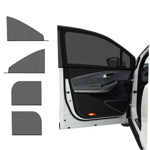 Ohleats 4 PCS Car Window Shades, Auto Front Rear Side Window Sun Shades for Block Heat & UV Protection, Breathable Mesh Baby Window Screen Covers, Universal Car Accessories (SUV)