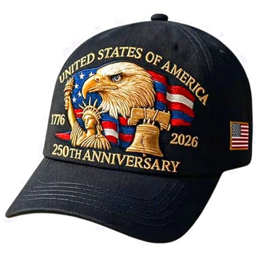 Oocpin Eagle & Liberty,United States 250th Anniversary Hat,250th Anniversary USA Hat,Bald Eagle Embroidery Patriotic Baseball Cap