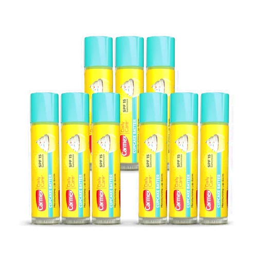 Carmex Daily Care Moisturizing Lip Balm With Sunscreen in Cupcake Batter - 9 Count