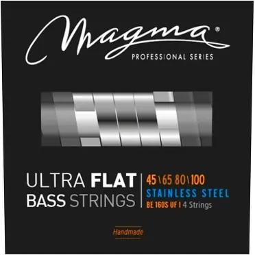 Magma Electric Bass Strings Medium Light- Steel Ultra Flat Strings - Long Scale 34