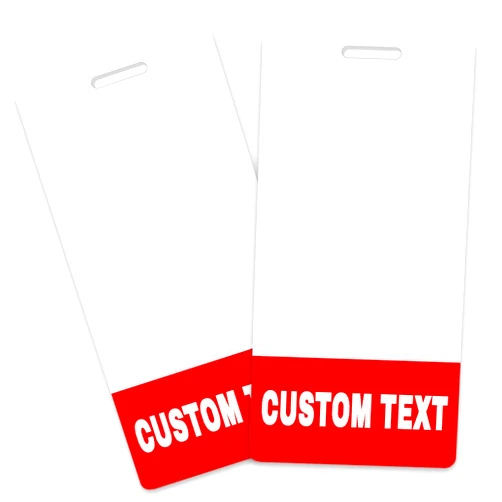 ACKHMJ Custom Badge Buddy - Personalized Print Badge Buddy - Vertical - Print On Both Sides with Border - Durable and Water Resistant Ideal for Teachers, Nurses, Doctors, Security, Visitor, Healthcare
