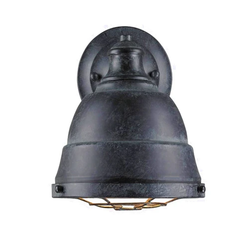 Golden Lighting 7312-1W BP Bartlett Wall Sconce, Black Patina