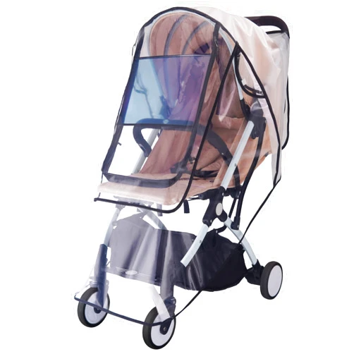 Bemece Stroller Rain Cover, Universal Stroller Accessory, Baby Travel Weather Shield for Summer, Windproof Waterproof, Protect from Dust Snow - Double Protection