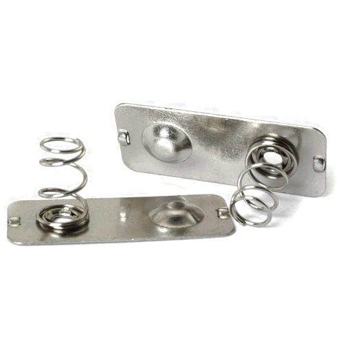 SQXBK 20 PCS Metal AA Batteries Spring Contact Plate Terminal Silver Battery 29mmx12mm