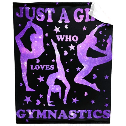 Daiitokuo Just A Girl Who Loves Gymnastics Fleece Flannel Lightweight Plush Blanket Quilt Ultra-Soft Throw Fuzzy Blankets for Bed Couch Sofa 40