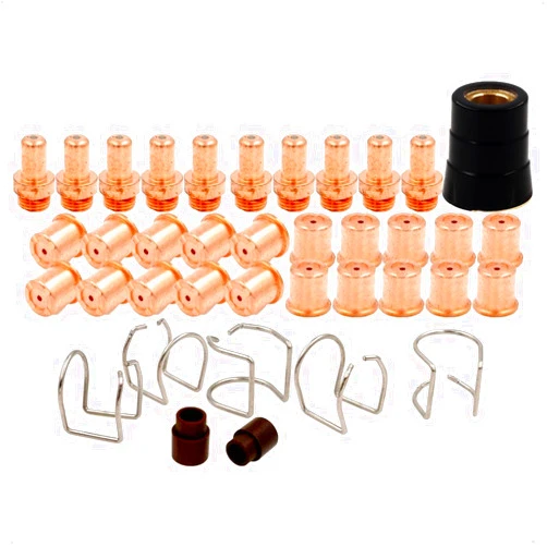 PLAXCON CB70 Plasma Electrode Tip Kit PR0063 PD0088-12 for Eastwood Versa-Cut 60amp Cutter CB70 Torch Plasma Arc Cutting Consumables PKG38