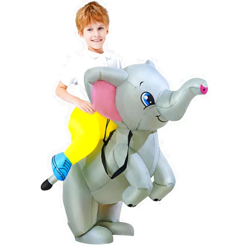 KOOY Inflatable Riding Elephant Costume for Kids - Blow Up Costume
