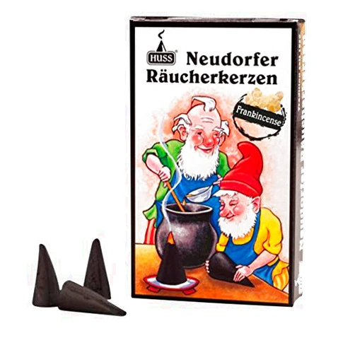 HUSS Incense Cones for German Incense Smoker - Frankincense - Eco-Friendly Handmade in Germany
