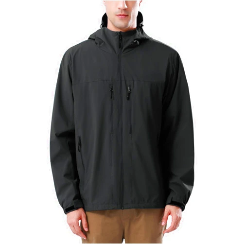 CAMEL CROWN Men's Waterproof Softshell Jacket Lightweight Windbreaker Hooded Rain Coat For Outdoor Hiking