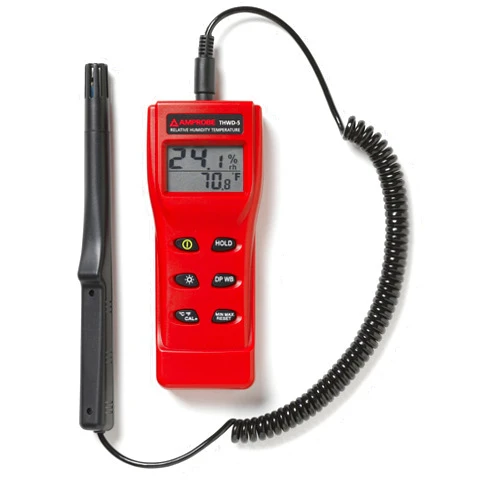 Amprobe THWD-5 Relative Humidity and Temperature Meter with Wet Bulb and Dew Point