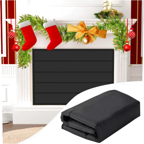 UQM Fireplace Cover, Magnetic Fireplace Blocker Blanket Stops Heat Loss, Indoor Fireplace Draft Stopper Save Energy, Magnetic Fireplace Draft Cover for Iron Fireplace Frame (36