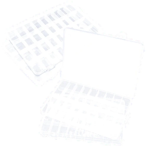 RYKOMO 4 Pack Clear Plastic Organizer Box 36 Grids Plastic Organizer Box with Fixed Dividers Clear Storage Container Jewelry Box for Beads Art DIY Crafts Jewelry Hair Accessories