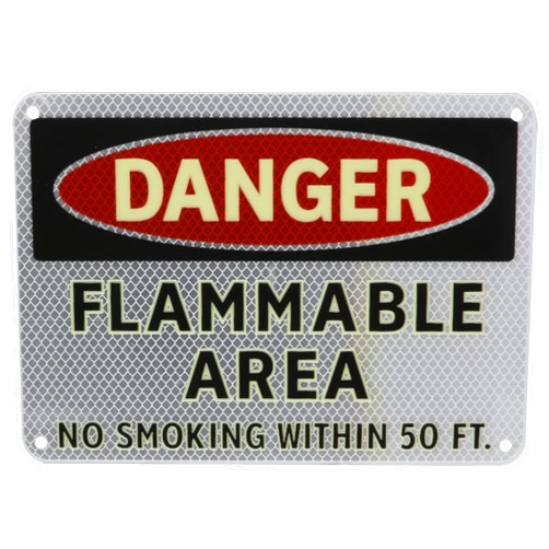 Brady 102480 Danger No Smoking Sign, English, Text, 7