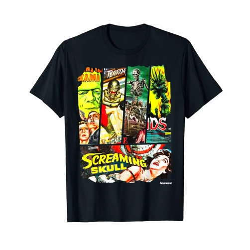 Retro Movie Poster Co. Vintage Style Sci Fi Horror Movie Poster Collage T-Shirt T-Shirt
