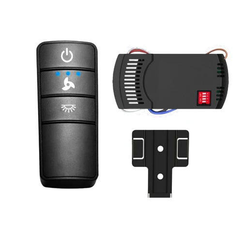 Breeze Bay Hampton Bay Universal 3-Speed Ceiling Fan Remote Control Kit Replacement for Hampton Bay Home Decorators Collection Hunter - Walk Away Time Delay, Light Dimmer, Item #1005 Model 98130 Kit w/Holder