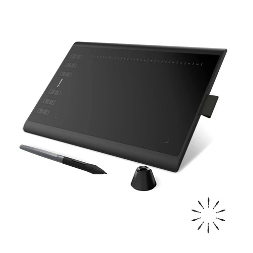 HUION Inspiroy H1060P Graphics Drawing Tablet with 8192 Pressure Sensitivity Battery-Free Stylus and 12 Customized Hot Keys, 10 x 6.25 inches Digital Art Tablet for Mac, Windows PC and Android