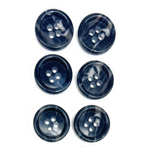 Katz 6 Black Buttons Set- 3/4