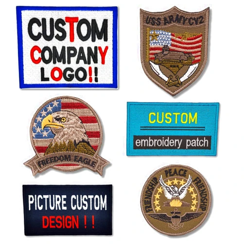 Boombala Custom Embroidery Patches Badges Armbands Cloth Labels Company Logo School Logo Any Size Any Logo Sew on Iron on pin on Hook & Loop