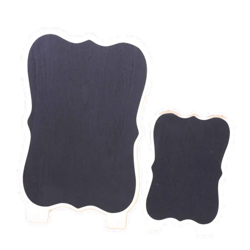 NUOBESTY 2pcs Creative Tabletop Chalkboards Memo Writing Boards Double Sided Chalkboard Signs Base Stand Home Office Restaurant Weddings Events