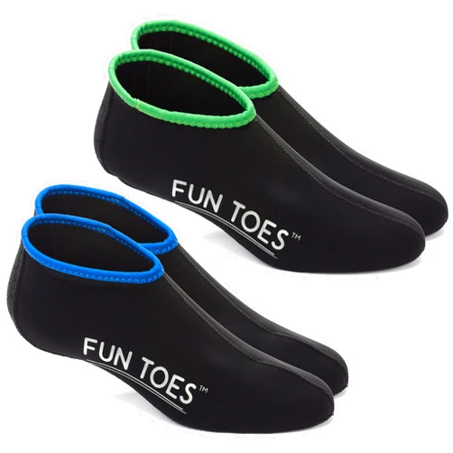 FUN TOES 2.5mm Neoprene Fin Socks for Water Sports Snorkeling, Scuba Diving, Paddling, Boarding, Jetskiing 2 Pairs